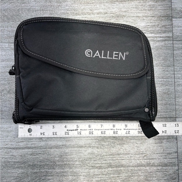 Allen Company Lockable Pistol Soft Case 11”x8” 7743a Black Pockets Side Zip - Picture 15 of 15
